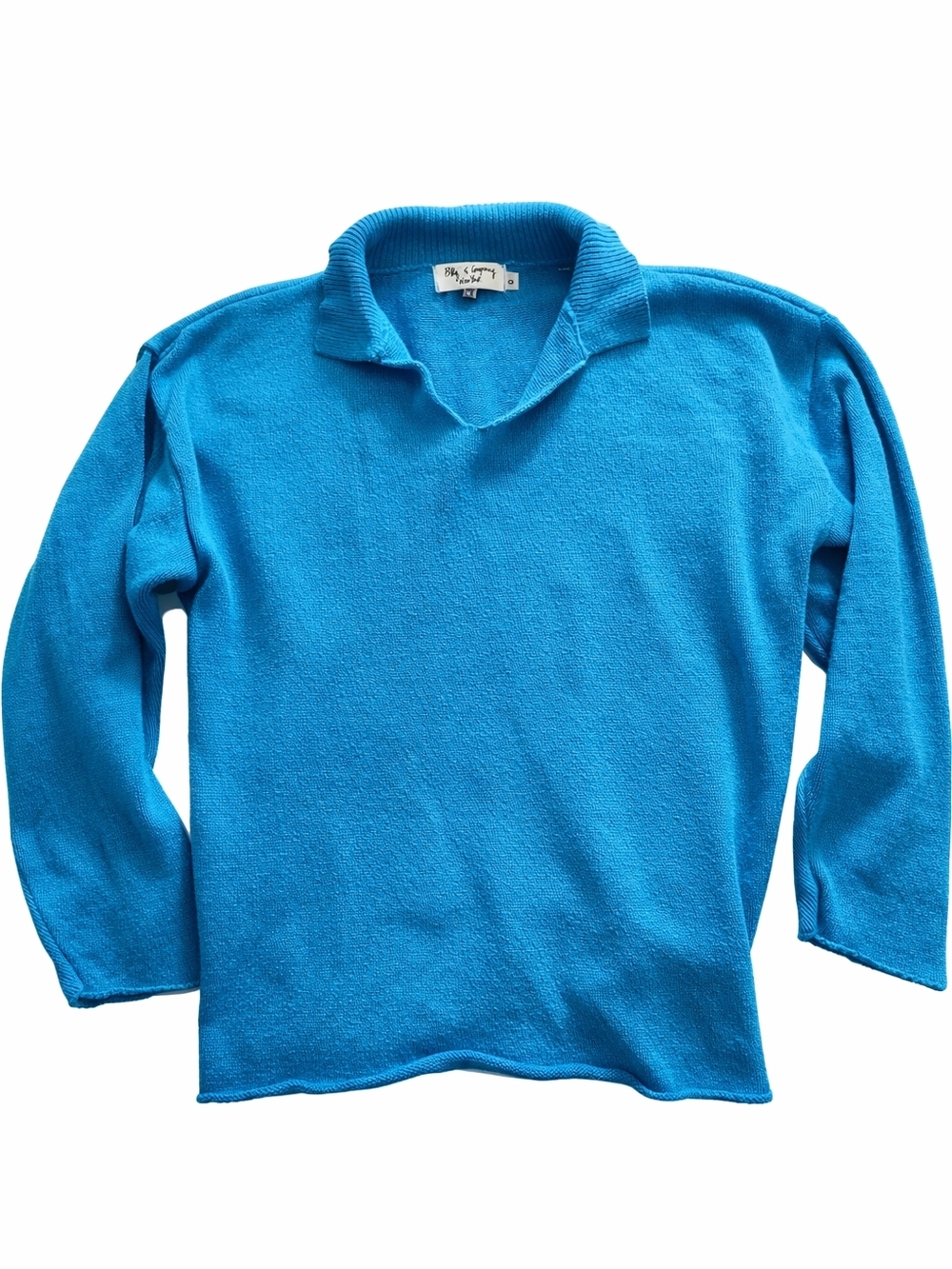 Bright‎ Blue Collared Sweater 90s Retro